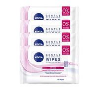 NIVEA 3 in 1 Caring Cleansing Wipes, Pack of 4 (4 x 40 wipes), Make-Up Wipes Enriched with Almond Oil, Cleansing Face Wipes