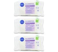 Nivea 3-in-1 Cleansing Wipes Sensitive Skin 25 Wipes X 3
