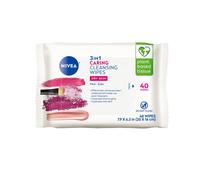 NIVEA 3in1 Caring Cleansing Wipes for Face and Eyes Effective as a Waterproof Makeup Remover Gentle Facial Cleanser for Dry and Sensitive Skin