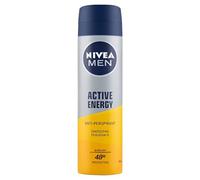 NIVEA Active Energy Deodorant Spray 150 ml Reliable Zinc Complex Provides Long-lasting Protection, Ensuring Dermatologically Approved Compatibility, With 72h Protection Without Ethyl Alcohol (Pack of