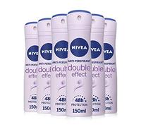 NIVEA Anti-Perspirant Deodorant Spray Double Effect Pack of 6 (6 x 150ml), 48hr Deodorant for Women, Protection & Smooth Underarms, Anti-Perspirant Spray for Women, Deodorant Womens