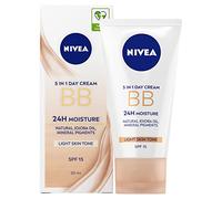 NIVEA BB Cream Light (50ml, Pack of 3), 5 in 1 Moisturiser with Bio Jojoba Oil and Minerals, 24 Hour Effectiveness, SPF 20