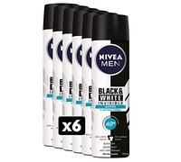 Nivea Black & White Active Men Deodorant Spray, 150 ml, Pack of 6