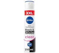 NIVEA Black & White Invisible Clear Deodorant Spray XXL, Antiperspirant with Anti-Stain Formula, Deodorant with 72h Protection and NIVEA Care Complex (250 ml)
