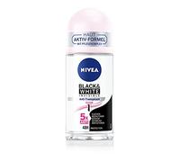 NIVEA Black & White Invisible Clear Roll-On Deodorant (50 ml), Antiperspirant with Anti-Stain Formula and Ethyl Alcohol, Deodorant with 72-Hour Protection and NIVEA Care Complex