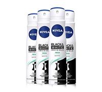 NIVEA Black & White Invisible Fresh Anti-Perspirant Spray Pack of 4 (4 x 250ml), 48hr Fresh Fragrance Deodorant for Women