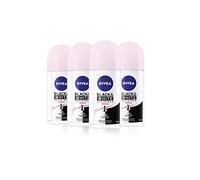 NIVEA Black & White Invisible Original Anti-Perspirant Deodorant Roll On Pack of 4 (4 x 50ml) 48hr Deodorant for Women Anti-Stain Womens Anti-Perspirant Roll On