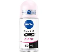 NIVEA Invisible Black & White Clear 48hr Anti-Perspirant Deodorant Roll-On 50ml