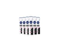 NIVEA Black & White Invisible Original Anti-Perspirant Deodorant Spray Pack of 6 (6 x 150ml), 48hr Deodorant for Women, Anti-Stain Womens