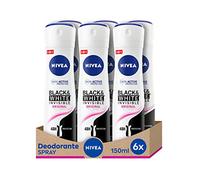 Nivea Black & White Invisible Original Deodorant Spray, Pack of 6 x 150 ml, Anti-Halo Fragrant Antiperspirant Protects Skin and Clothes