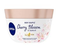 NIVEA Body Cream Souffle Cherry Blossom & Jojoba Oil Moisturiser (200ml), Moisturing Body Cream for Very Dry Skin, Leaves Skin Feeling Velvety Smooth
