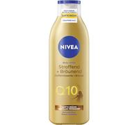 NIVEA Body Lotion Q10 Firming + Tanning (250 ml), Body Milk for Firmer Skin & Improved Elasticity in 7 Days, Body Cream with Q10 for a Natural Tan