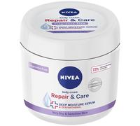 NIVEA Body Repair & Care Cream 400ml - Fragrance-Free Deep Moisture Serum, Strengthening Formula for Dry, Tight Skin (72h Relief)