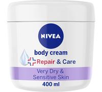 NIVEA Body Repair & Care Cream (400ml Jar), Sensitive Moisturising Cream with NIVEA DEEP MOISTURE SERUM, Body Cream with Strengthening Formula, Body Cream for Dry Skin