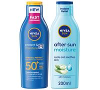 Nivea - Bundles Duo: Sun Protect & Moisture SPF50+ Lotion 200ml & Sun Moisturising After Sun Lotion 200ml for Men and Women