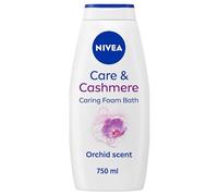 NIVEA Care and Cashmere Foam Bath Cream, 750 ml | Moisturising Shower and Bath Foam, Skin Protecting Formula with Vitamins C and E, Delicate Orchid Scent, For Pampered Skin