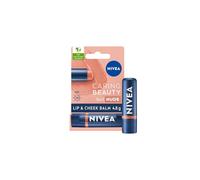 NIVEA Caring Beauty Nude Lip Balm SPF30 (4.8g), 3-in-1 Buttery Lip and Cheek Tint, Rich Colour and 24H Moisturisation with SPF 30 Protection