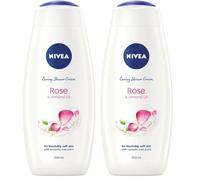 Nivea Caring Shower Gel Indulgent Moisture Rose Cream, 500 ml (Pack of 2)