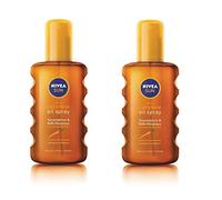 Nivea Carotene Sun Deep Tanning Oil Spray NO SPF, Golden & Lond-Lasting Tan 200ml (Pack of 2)