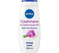 NIVEA Cashmere & Cotton Oil Shower Gel - Indulgent Moisture for Touch-Soft Skin, Vitamin C/E, Orchid Scent, Biodegradable & Climate Neutral