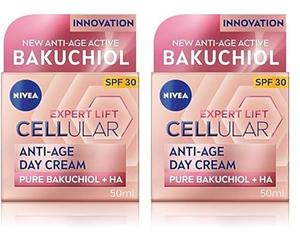 NIVEA Cellular Expert Lift Anti-Age Day Cream 50ml, Anti-Wrinkle Cream with Pure Bakuchiol and Two Types of Hyaluronic Acid, Day Cream for Women, Anti-Ageing Face Cream (Pack of 2)