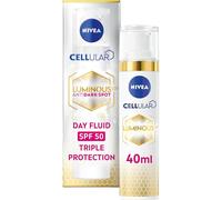 NIVEA Cellular Luminous 630 Anti Dark-Spot Day Moisturiser SPF 50 (40ml), Hydrating Fluid Protects From Dark-Spot Darkening