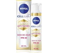 NIVEA Cellular Luminous 630® Day Care SPF 50 Anti-Stain (1 x 40 ml), Face Care Enriched with Hyaluronic Acid & Vitamin E, Women's Complexion Perfecting Care