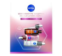 NIVEA Cellular Skin Boosting Solution Set, Face Care Set with Vitamin C Serum, Hyaluronic Serum & Bakuchiol Face Serum, for an Effective Lift Effect (3 x 30 ml)