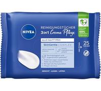NIVEA Cleansing Wipes 3-in-1 Cream Care, Gentle Make-Up Wipes for Waterproof Make-Up, Face Cleansing for All Skin Types with Fragrance & Care of NIVEA Cream (Pack of 25)