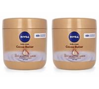 Nivea Cocoa Butter Body Cream 400ml Deep Moisture Serum Dry Skin x2
