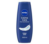 NIVEA Crème Care Shower Cream (500ml, Pack of 6) Caring Shower Body Cream Enriched with Almond Oil, Moisturising Shower Gel Body Wash with Vitamin C, E
