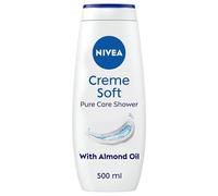 NIVEA Crème Soft (500ml, Pack of 6) Caring Shower Body Cream Enriched with Almond Oil, Moisturising Shower Gel Body Wash with Jojoba Oil, Glycerin and Panthenol