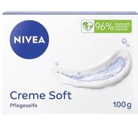 Nivea Creme Soft Care Soap, Nourishing and Moisturising Hand Soap with Almond Oil, Solid Soap for Gentle Cleaning and Gentle Care (100 g)