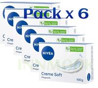 Nivea Creme Soft Soap with Almond oil All Skin Types Vegan Sealed Pack 6 x 100g