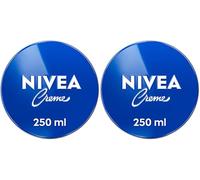 NIVEA Creme Tin (250ml), Moisturising Cream Provides Intensive Protective Care for Soft and Supple Skin, Ideal for Daily Use as a Face, Hand, or Body Cream (Pack of 2)