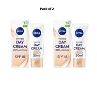 NIVEA Daily Essentials 50ml Tinted Moisturising Day Cream-Light Tone -Pack of 2