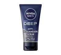 NIVEA MEN DEEP Anti-Blackhead Scrub (75 ml), Charcoal Blackhead Remover, Exfoliating Blackhead Face Wash, Blackhead Treatment for Deeply Cleansed Skin