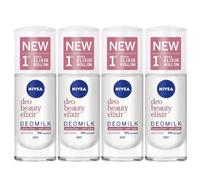 NIVEA Deo Beauty Elixir DEOMILK Gentle 48h Roll-On Deodorant 40ml (Set Of 4)