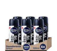 Nivea Deodorant (Black & White Men) - 6 x 100ml (Total 600 ml.)