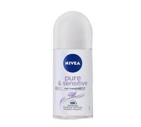 Nivea deodorant roller for women, anti-perspirant protection, roll-on, pure and sensitive (Pack of 6)