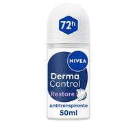 NIVEA Derma Control Restore Antiperspirant Deodorant for Women, 72 Hours Protection from Sweat, with Hyaluronic Acid and Vitamin E, Does Not Irritate Armpits, Sensitive Skin, Roll-On 50 ml