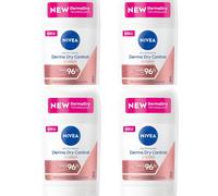 NIVEA Derma Dry Control Maximum 96h Antiperspirant Stick 50ml (Set Of 4)