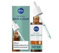 NIVEA Derma Skin Clear Balancing and Perfecting Face Serum (1 x 30 ml), Moisturising Face Serum with Niacinamide, Hyaluronic Acid and Pro-Vitamin B5, for Blemished Skin