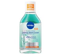 NIVEA Derma Skin Clear Micellar Water, 400 ml | Micellar Facial Wash with PHA, Salicylic Acid and Niacinamide, Serum Infused, Waterproof Make-Up Remover, Reduces Blemishes