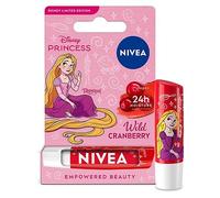 NIVEA Disney Princess Rapunzel Limited Edition Wild Cranberry Lip Balm (4.8g), Unique Disney Princess Inspired Lip Balm for Kids, Contains Moisturising Shea Butter for 24 Hour Moisture