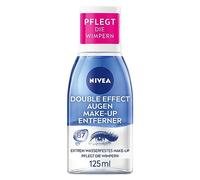 Nivea Double Effect Eye Make-Up Remover, 125 ml, Make-Up Remover for Sensitive Eye Area, Facial Cleanser Removes Extremely Waterproof Make-Up