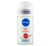 NIVEA Dry Comfort Deodorant Roll-On 6 x 50 ml), Antiperspirant Deodorant, Deo Roll with Dual Active Formula with Double Anti-Perspirant Long Lasting