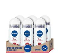 NIVEA Dry Comfort Roll-on 6 Pack (6 x 50ml), Antiperspirant Deodorant with 72 Hour Protection, Real Life Tested Feminine Care Roll On Deodorant