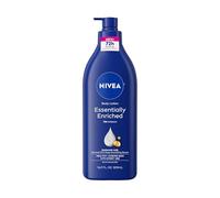 NIVEA Essentially Enriched Body Lotion for Dry Skin, 48-Hour Moisturizing Lotion with Deep Nourishing Serum and Almond Oil, 16.9 Fl Oz Pump Bottle