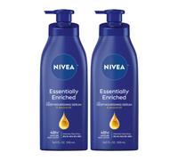 NIVEA Essentially Enriched Body Lotion for Dry Skin, Pack of 2, 16.9 Fl Oz Pump Bottles